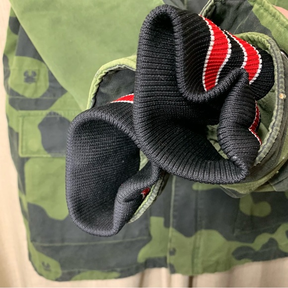 Warriors Camo Military Utility Jacket Green Black Hooded Dara Trooper L Oversize - Picture 10 of 16